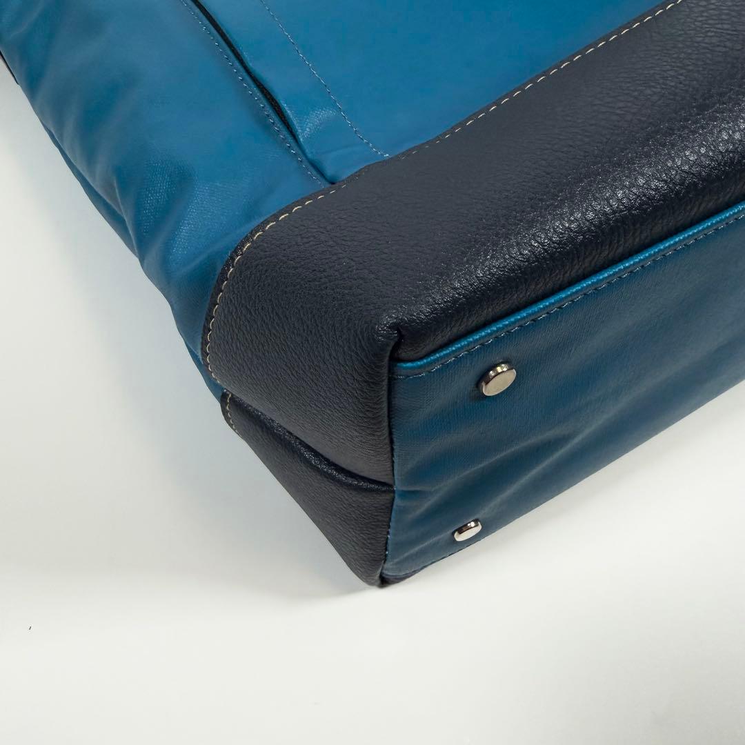 【極美品】豊岡鞄　craftsmanship ビジネスバッグ　2way ブルー系