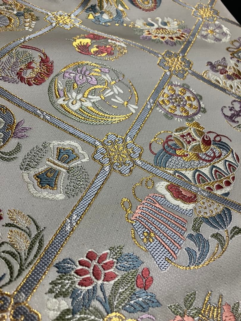 専用です　お仕立て上がり名古屋帯　新品未使用品　正絹　西陣織　No.350