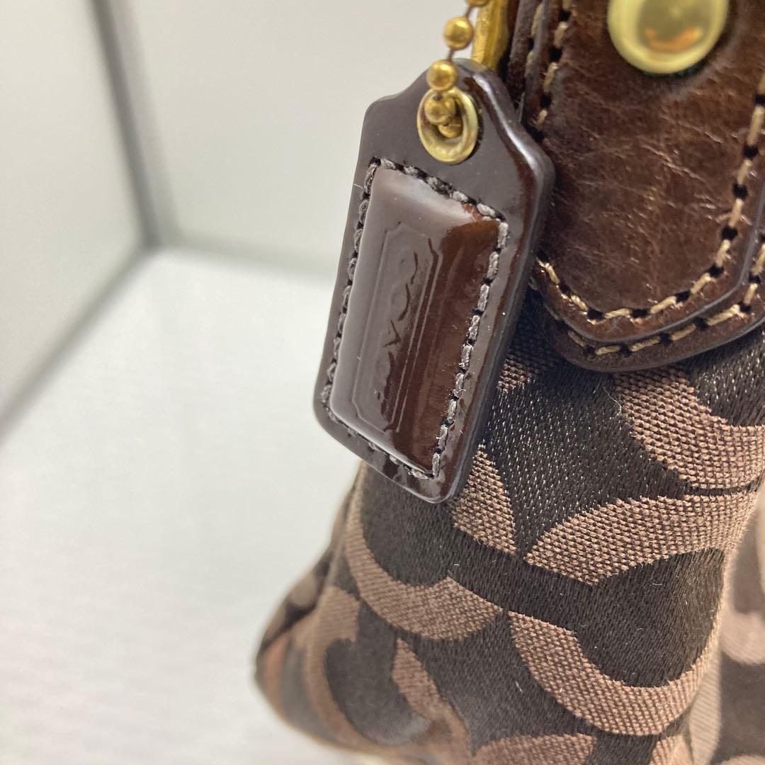 コーチ　COACH アクセサリーポーチ　オプアート ダークブラウン　y2k