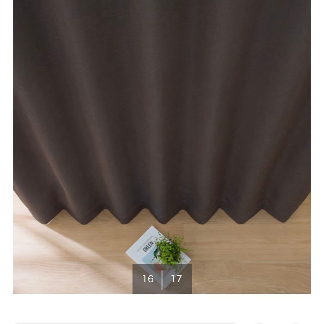 遮熱 遮光2級 カーテン ダークグレー　ジャカード織２枚