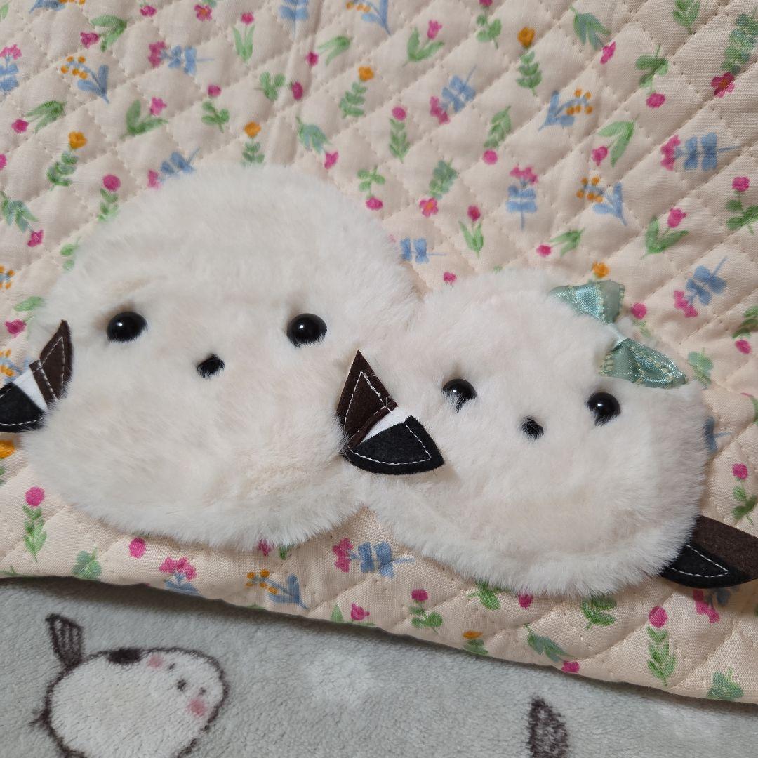 ●いちご●親子もふもふシマエナガ　ハンドメイド　キルト