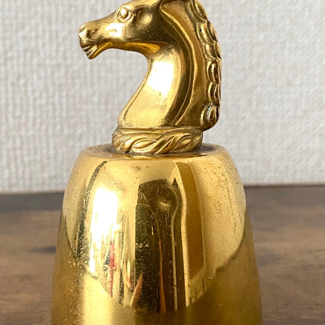 HERMS エルメス 真鍮 テーブルベル 馬モチーフ ヴィンテージ 卓上ベル