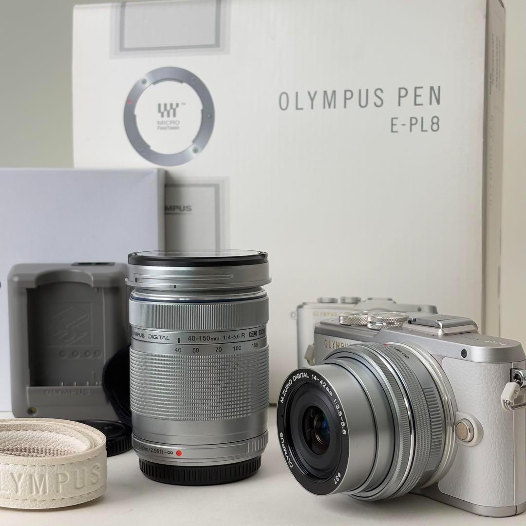 OLYMPUS オリンパス PEN E-PL8 ダブルレンズ シャッタ数475回