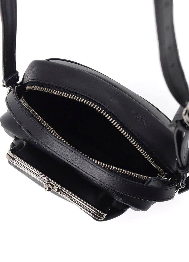 ヨウジヤマモト COW LEATHER L CLASP BOX BAG