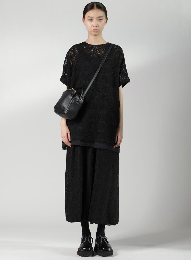 ヨウジヤマモト COW LEATHER L CLASP BOX BAG