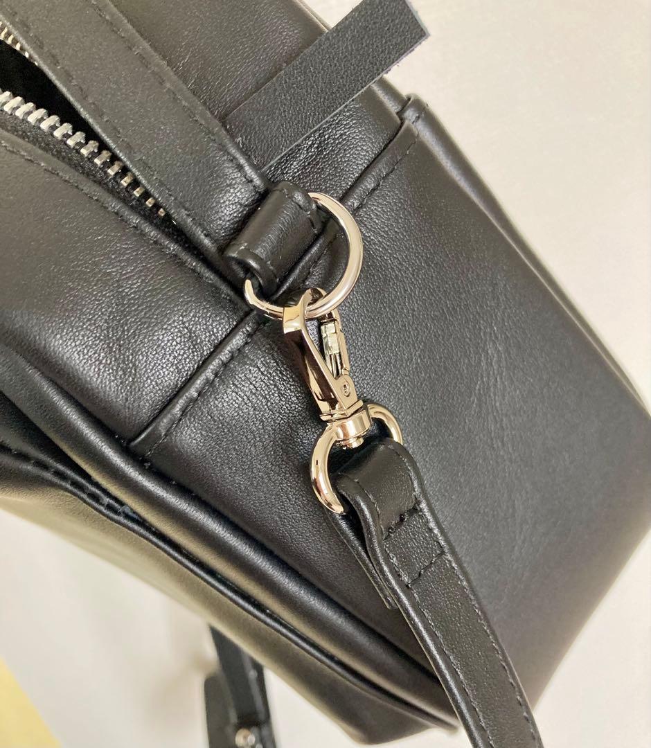 ヨウジヤマモト COW LEATHER L CLASP BOX BAG