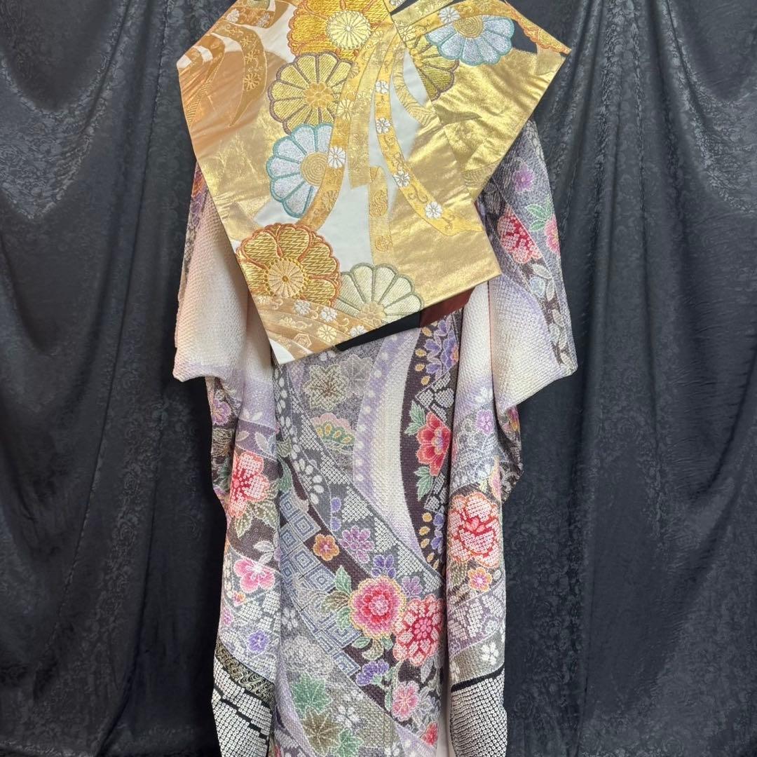 総絞り　本絞り　熨斗　友禅　金彩　白地　ガード加工　フルセット　振袖　振り袖