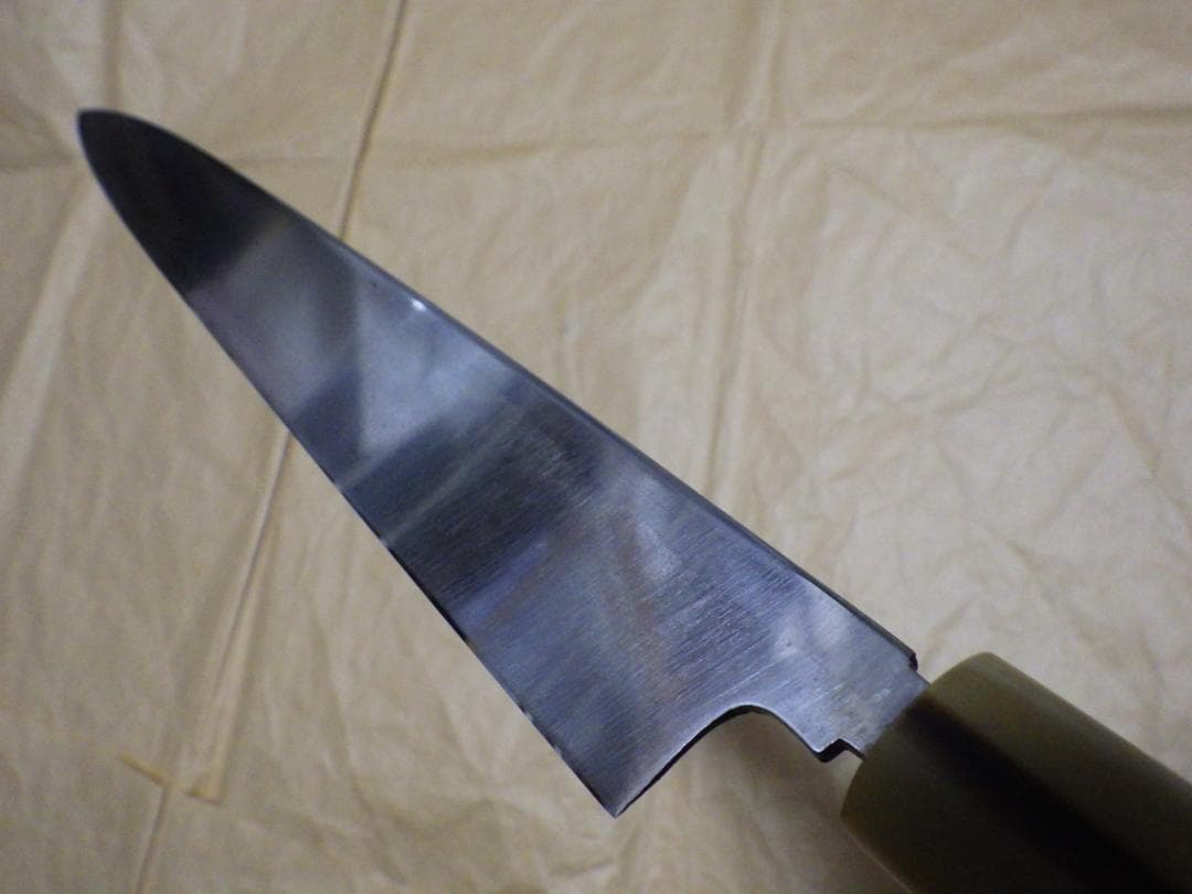 京都/有次★特製/柳刃刺身包丁刃渡尺0寸/白鋼★水牛柄・手研ぎ済み