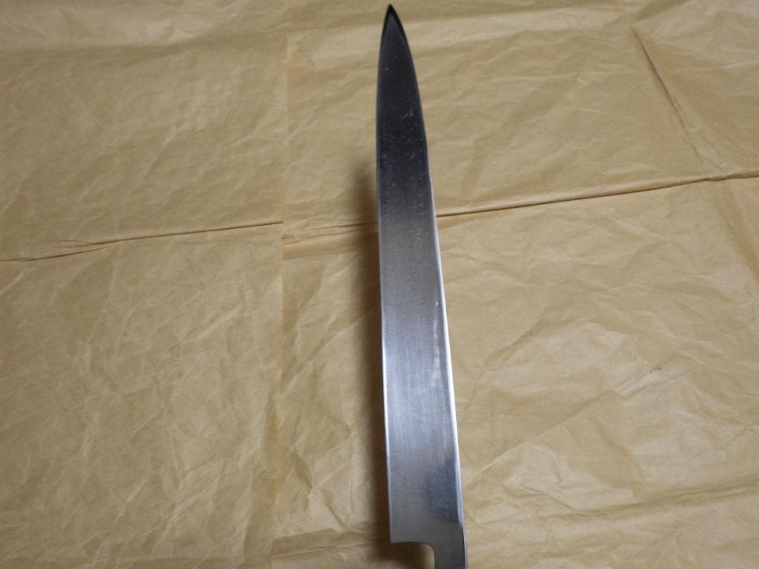 京都/有次★特製/柳刃刺身包丁刃渡尺0寸/白鋼★水牛柄・手研ぎ済み