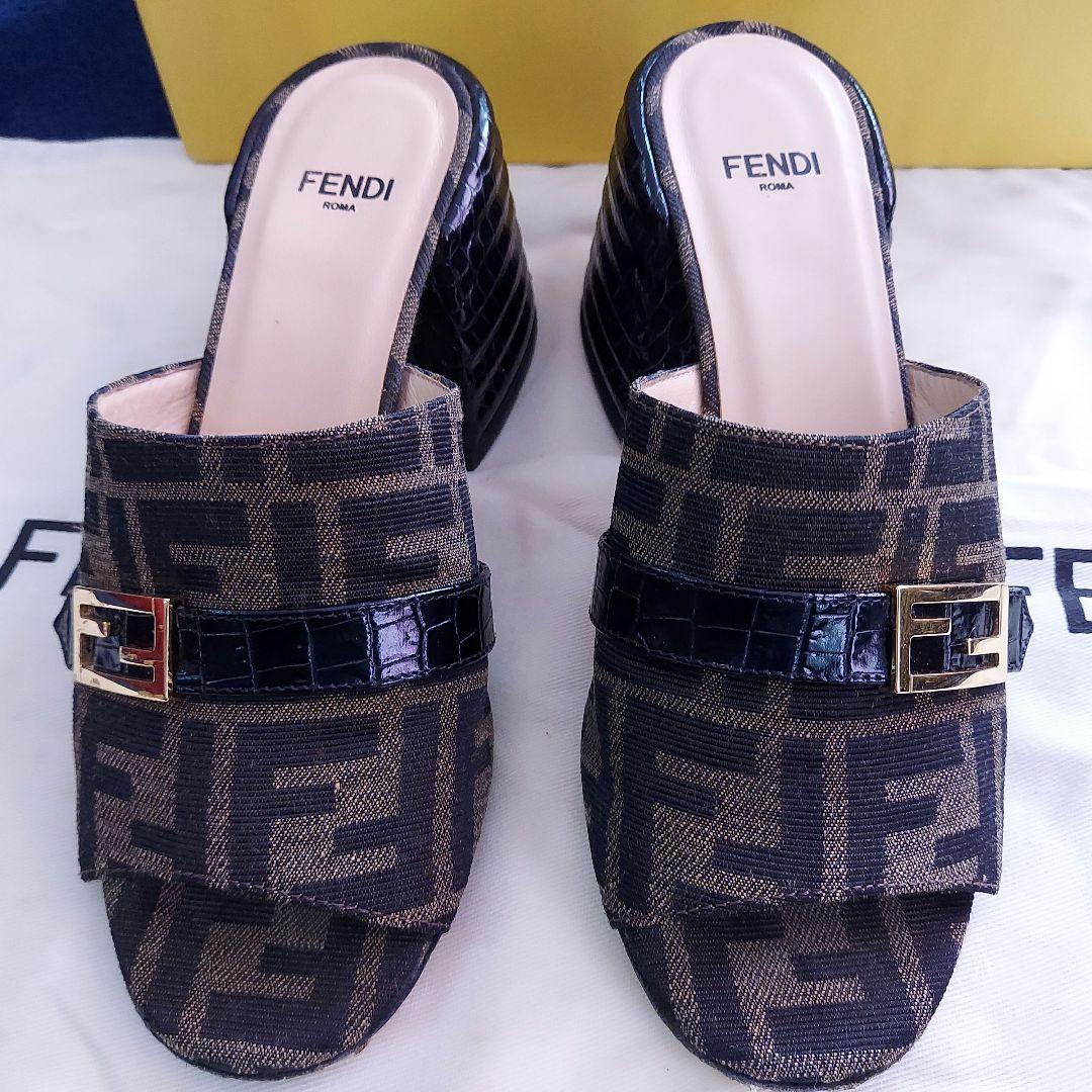 FENDIズッカ柄ミュール