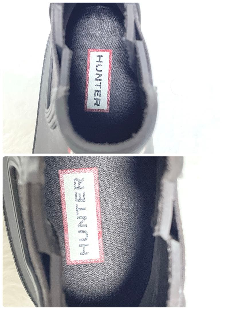 【美品】HUNTER ハンター　サイドゴア　レインブーツ ブラウン