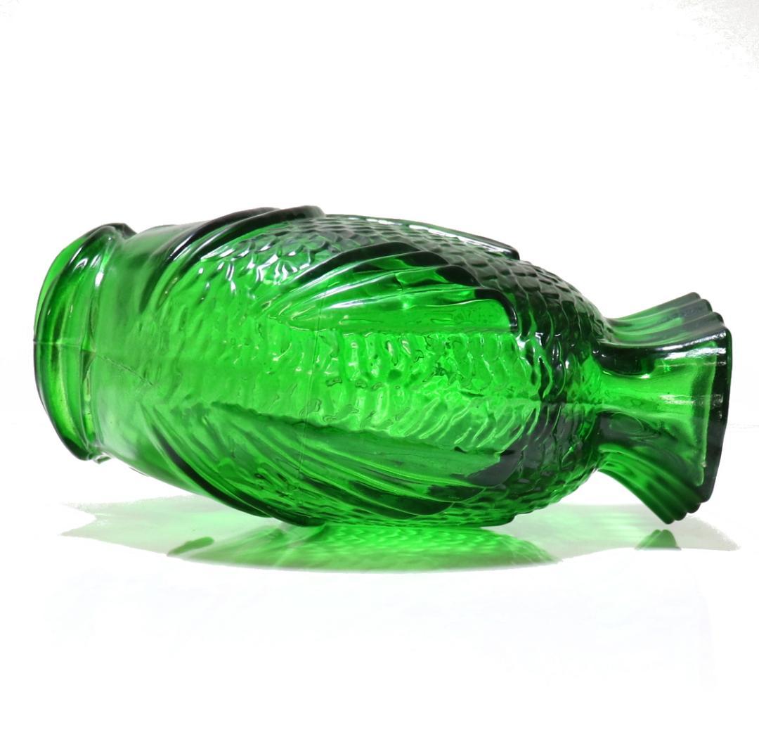 オールド・バカラ 超希少 1889年 パリ万国博覧会試作品 緑硝子 大型花瓶 魚