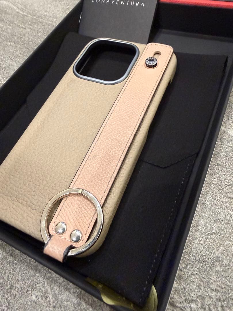 BONAVENTURA グレージュ × シェル iPhone15pro用ケース