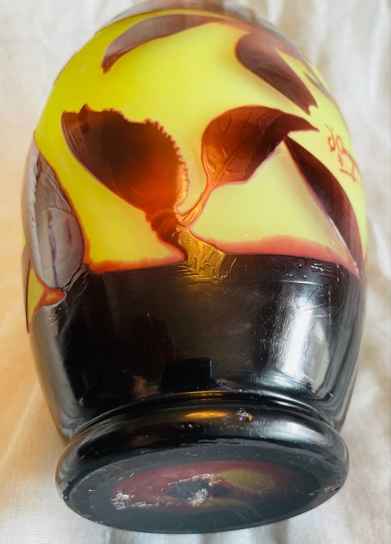 【KAITO】D'Argental工房 アールヌーボー様式 ガラス花瓶