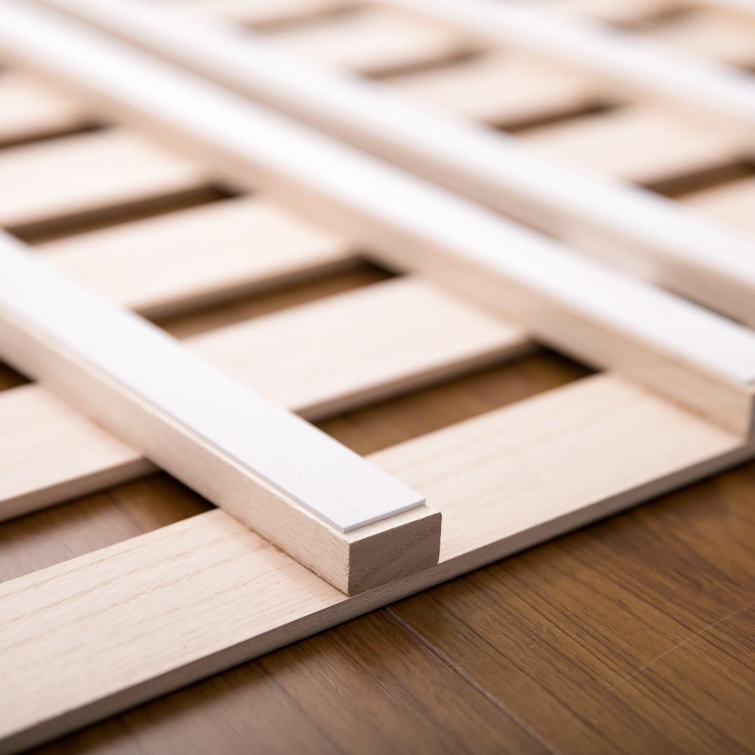 すのこベッド 折りたたみ 天然桐 四つ折り ベッドフレーム ダブル 4折桐木床