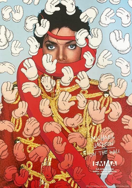 額装品/Michael Jackson ON the Wall/カウズ/ブラック