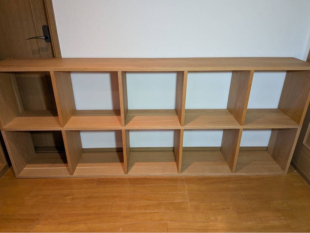 ■送料込■無印良品 スタッキングシェルフ 5×2 木製家具棚MUJIオーク材収納