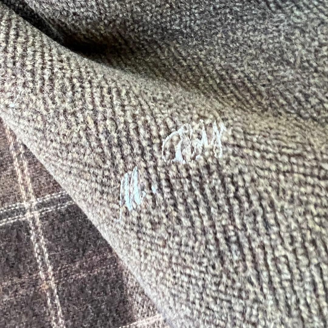 Dunhill ダンヒル ウールダッフルコート イングランド製 ヘリンボーン