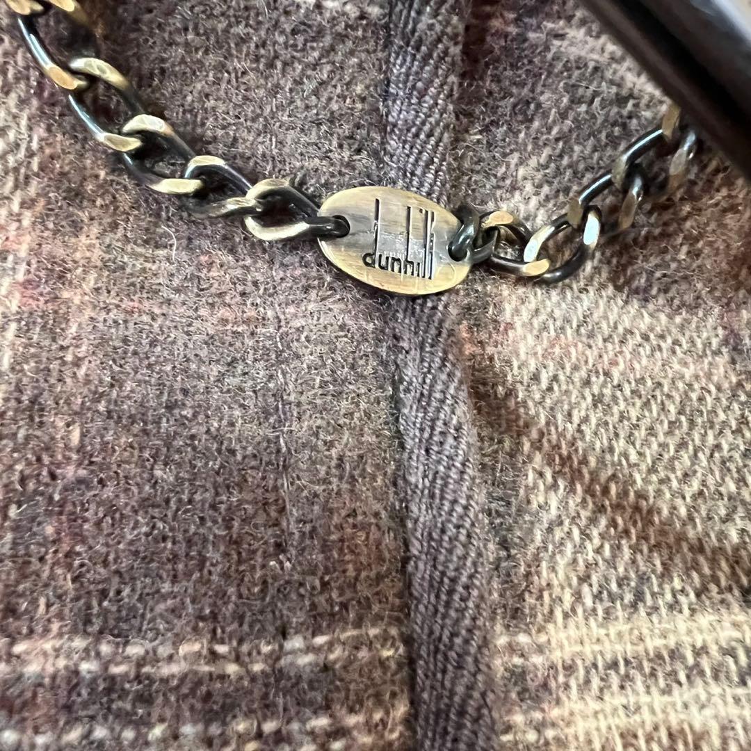 Dunhill ダンヒル ウールダッフルコート イングランド製 ヘリンボーン