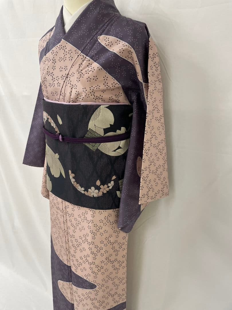 お見分け済　新品未使用　大島紬創作訪問着と袋帯