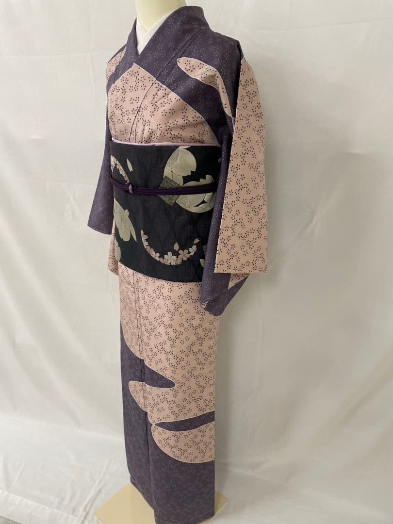 お見分け済　新品未使用　大島紬創作訪問着と袋帯