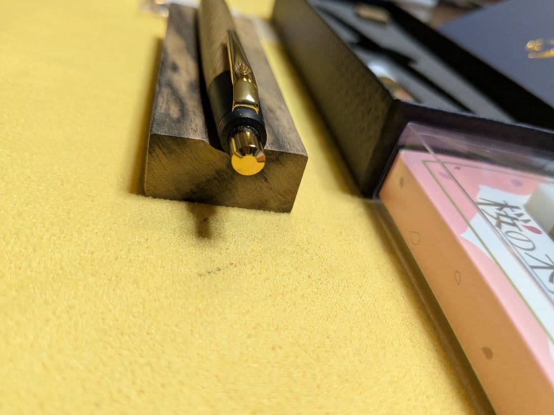 野原工芸　新型シャープペンシル　楢　ゴールド金具