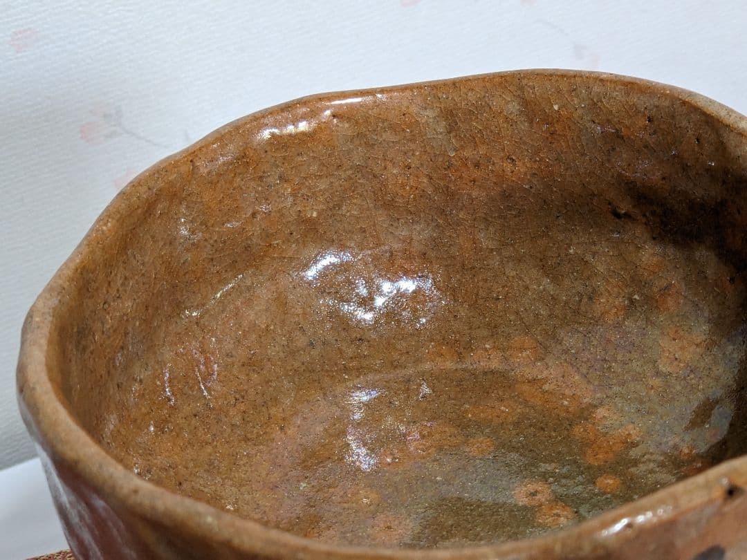 ♦古格 茶道具 手捏ね 手捻り 抹茶碗 時代物 古美術品 銀化現象 骨董品