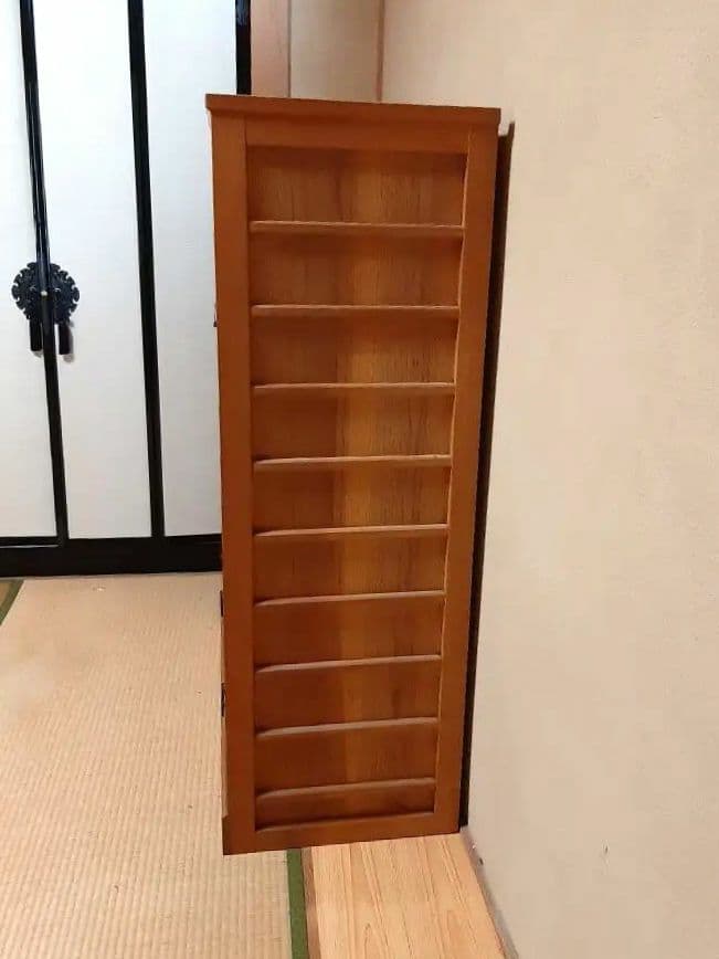木製 引き戸式 収納キャビネット 高級板材使用 レトロ 直接引取り　輸送可能
