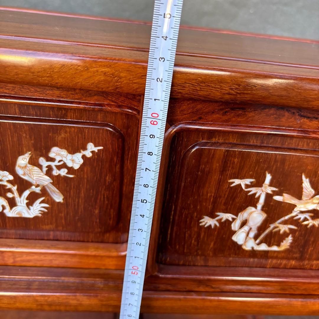 小ダンス　茶箪笥　花梨？　螺鈿細工　飾り棚