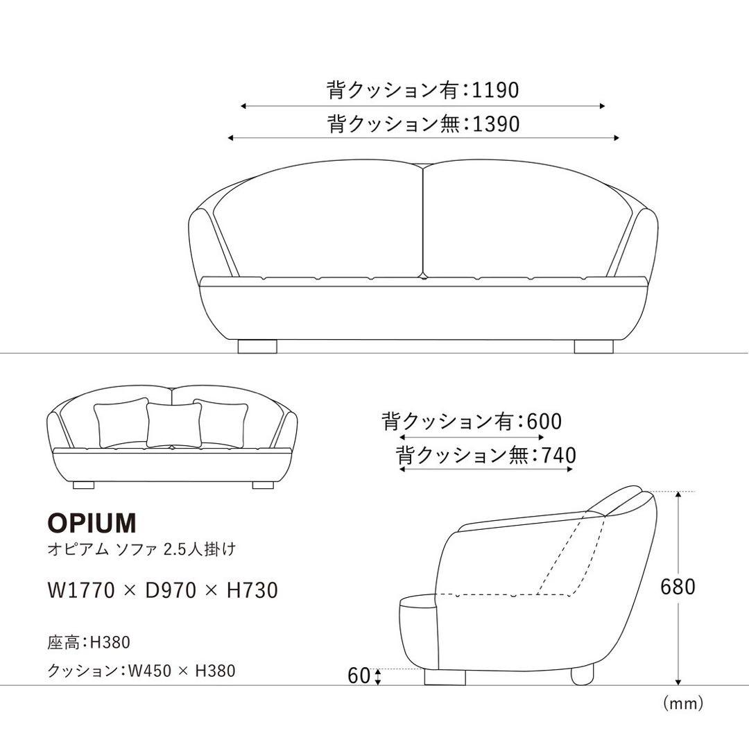クラッシュゲート ソファ 2.5人掛け SLTオーカー 革張り 家具 d4714