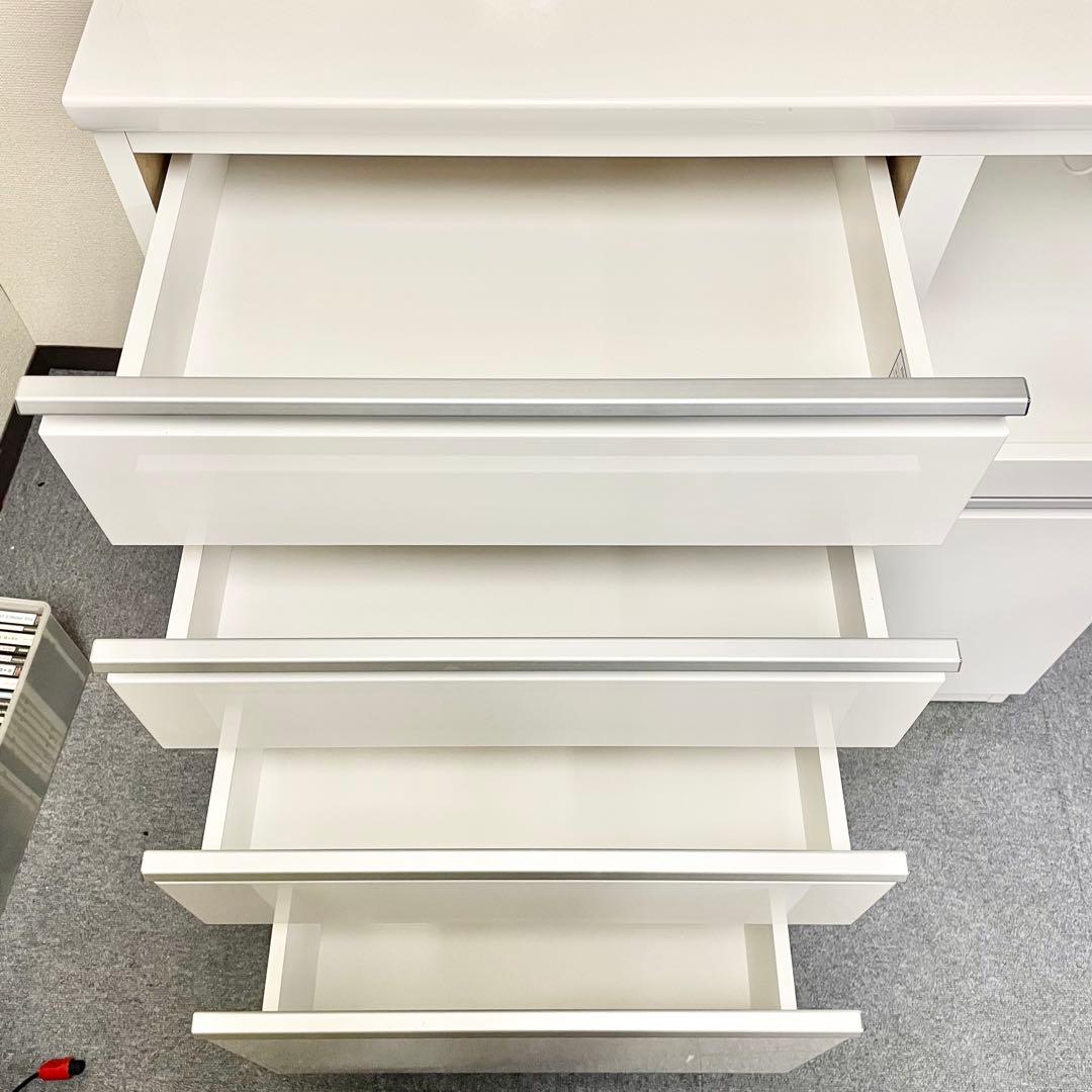 【直接引取り限定】キッチンボード (レジューム 90AG-S WH/90QH-R