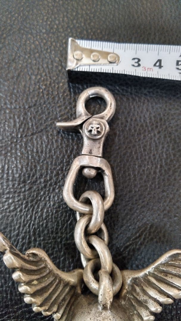 こ*ば様 THIRTEENDESIGNS ウイングスカルキーチェーン142g 9