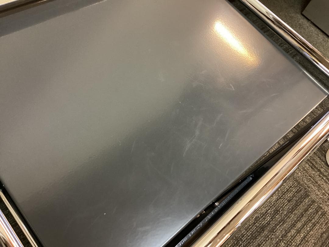 鍵付き　USMハラー　ロールボーイ　２段　デスクワゴン　アントラサイト　E　★