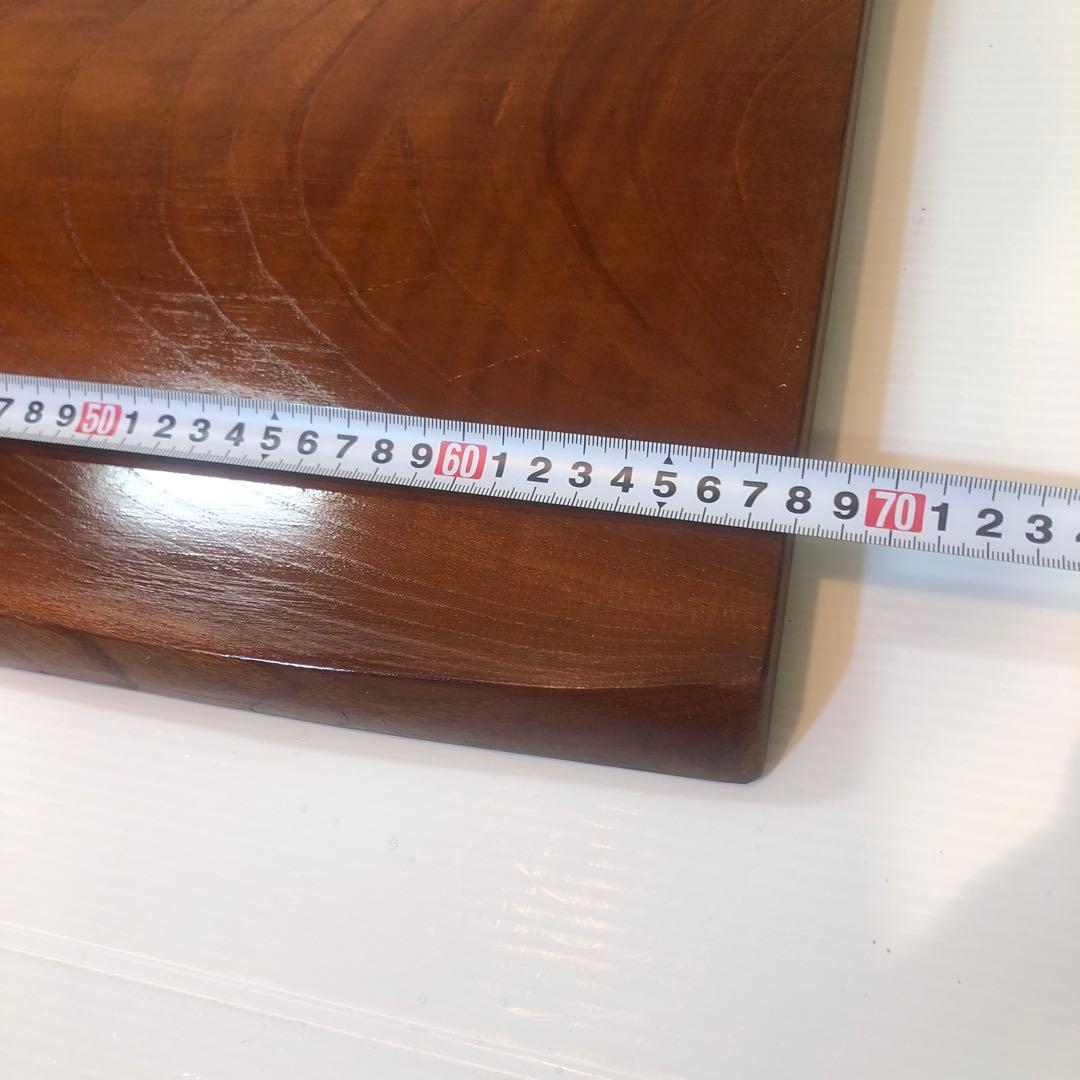 欅一枚板　座卓用木製置脚付　花台文机座卓　板サイズ約68×38×厚さ2.7cm