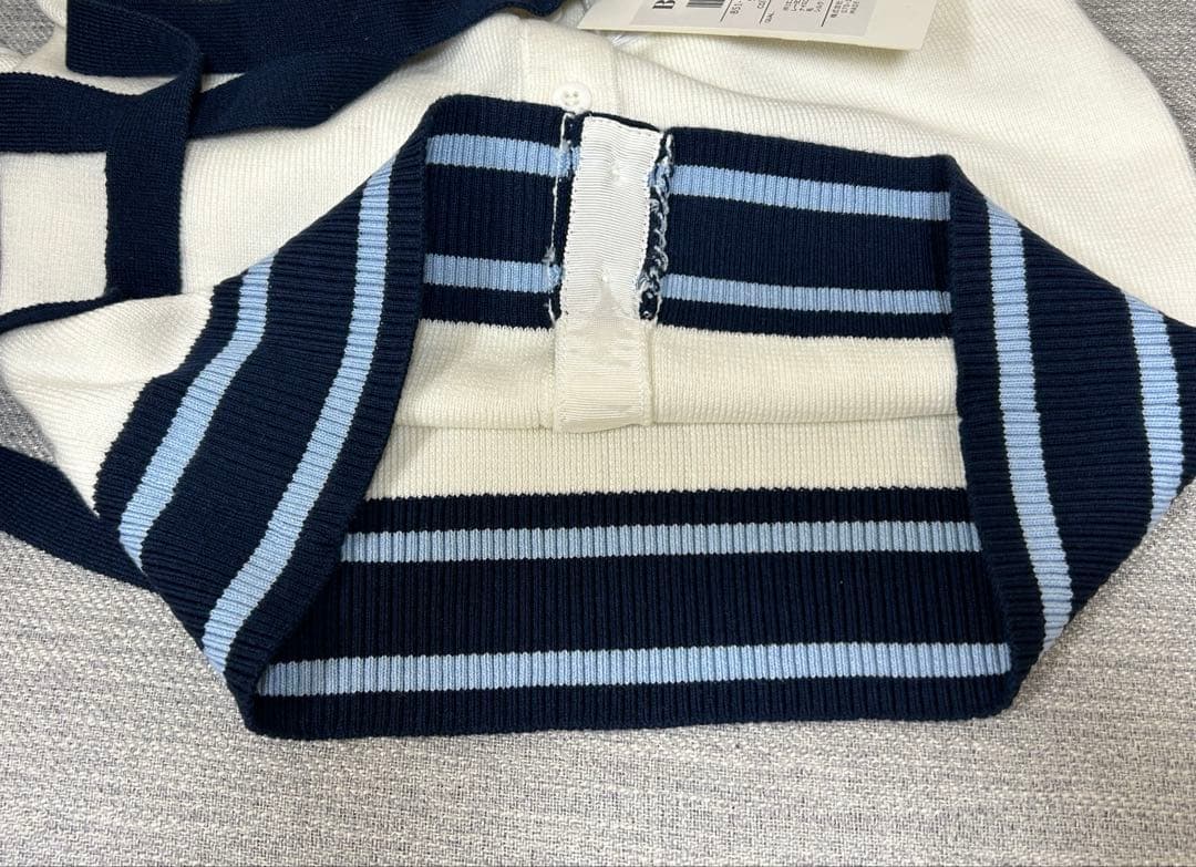 bibiy B. CLUB TIE CARDIGAN 白　ホワイト