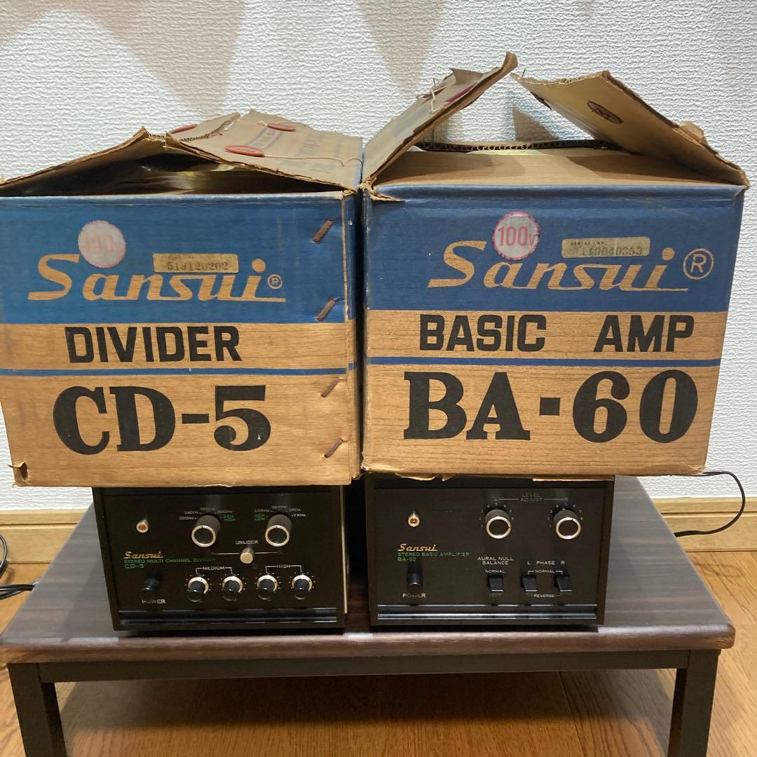 SANSUI BA-60(パワーアンプ)+CD-5 (チャンネルディバイダー)