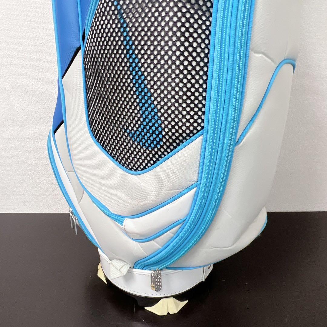 希少 NIKE ナイキ キャディバッグ 6分割 ブルー ホワイトゴルフバッグ軽量