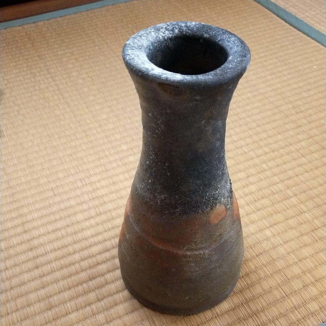 備前焼 金重まこと作 窯変花入れ