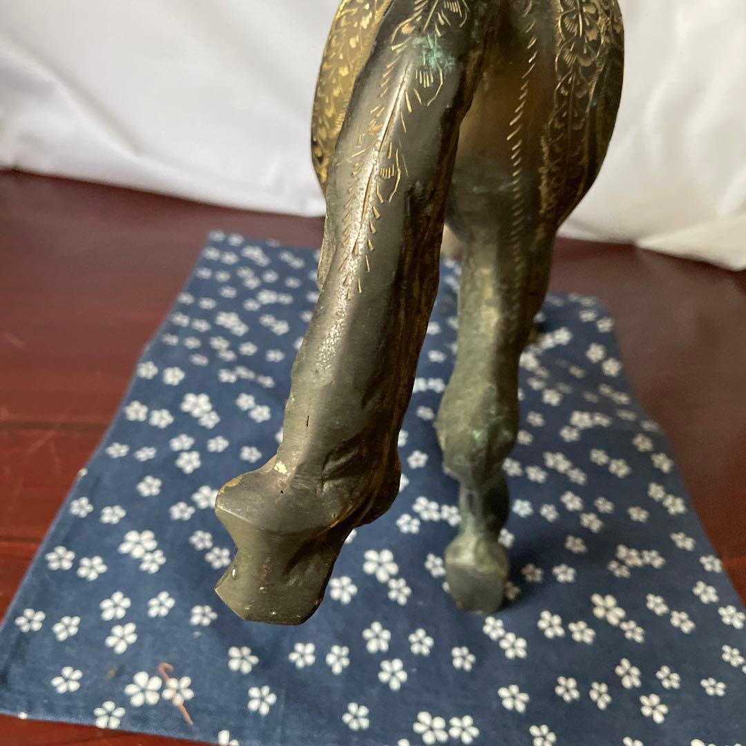青銅　馬　置物