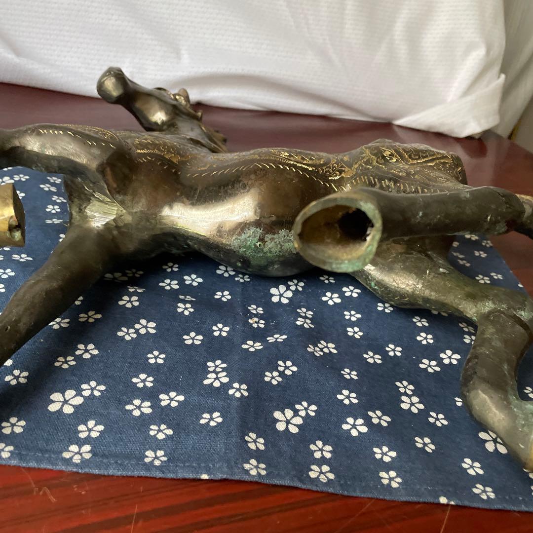 青銅　馬　置物