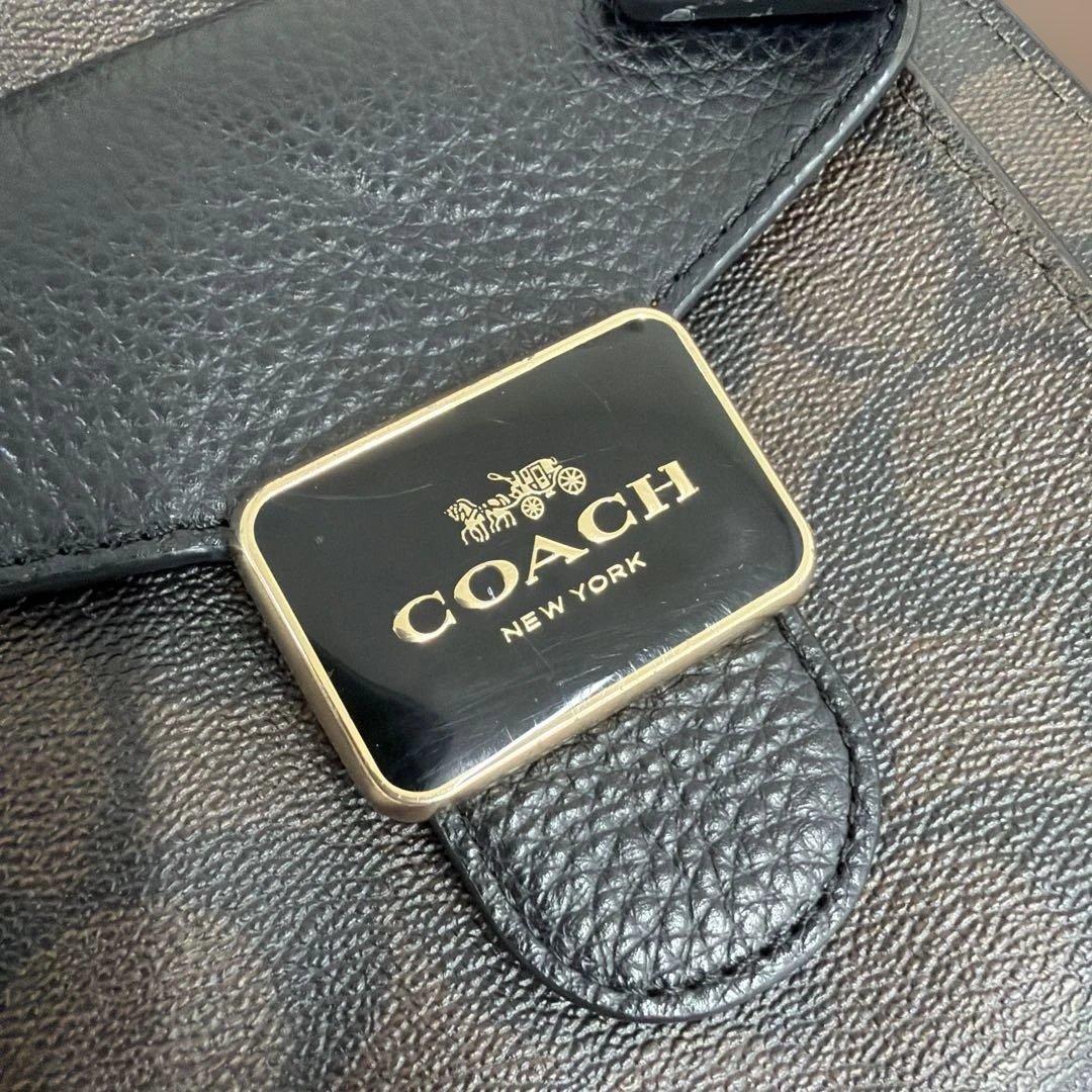 コーチ　2WAY　ショルダーバッグ　ミニペッパー　シグネチャー