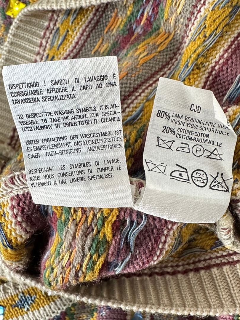 ジャンポールゴルチェマイユ クリスタルビジュー装飾 総柄ニットワンピース