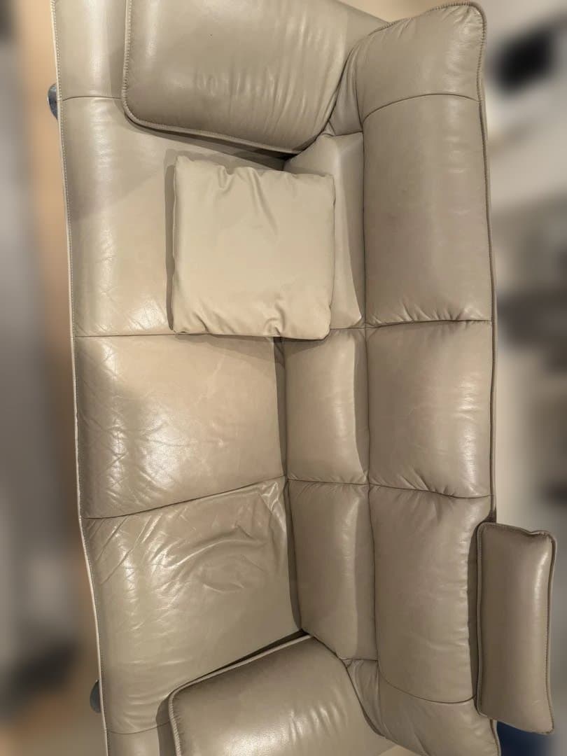 ニトリ　3人掛けソファ　本革