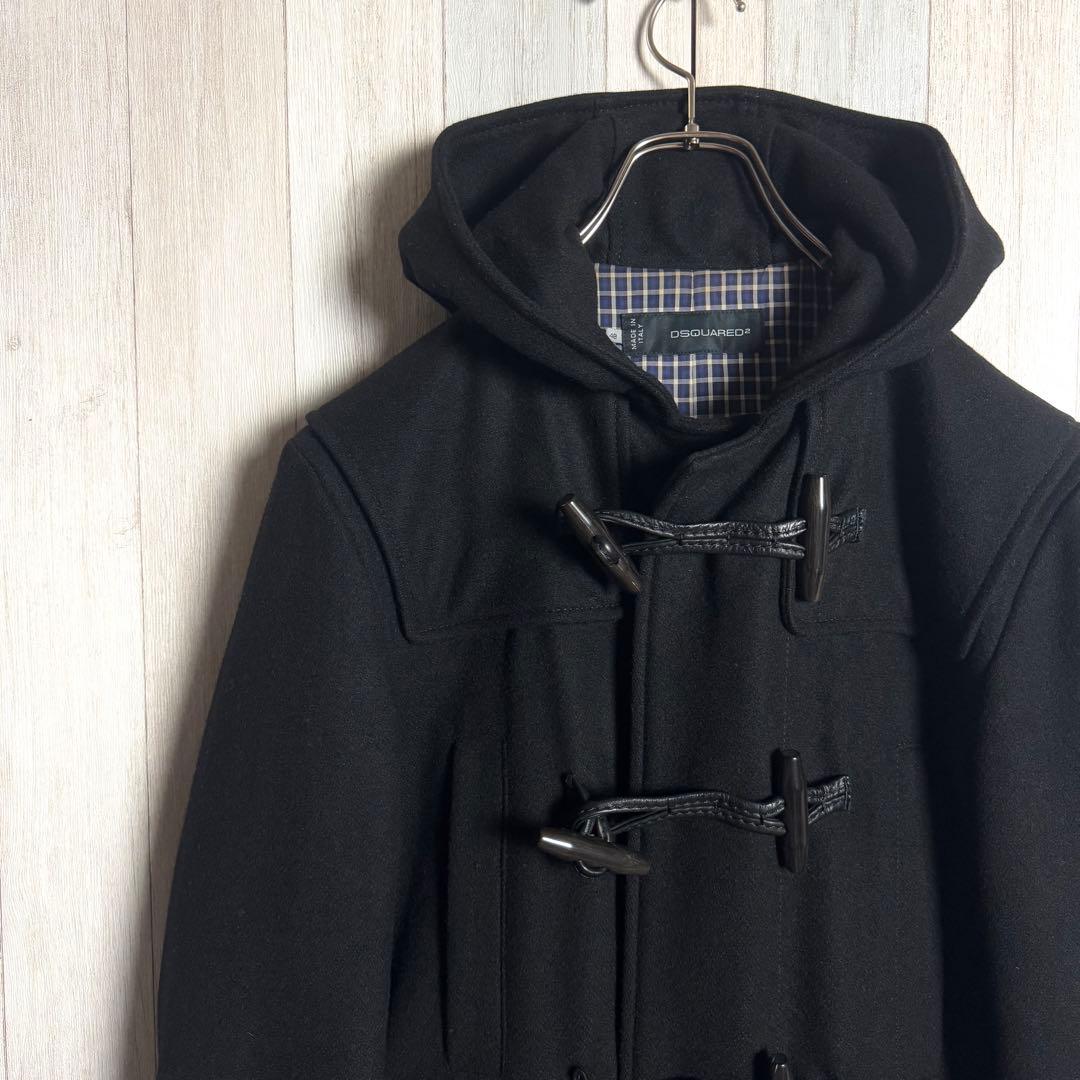 3283【希少・美品】イタリア製 ディースクエアード メルトン ダッフルコート