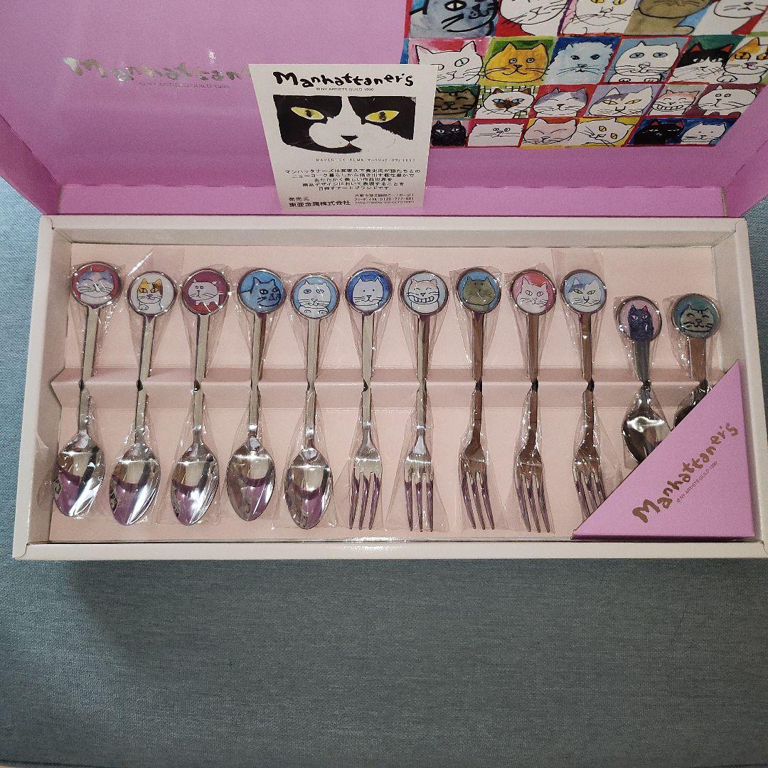 Manhattaner's 猫デザイン 　カトラリー 12本セット