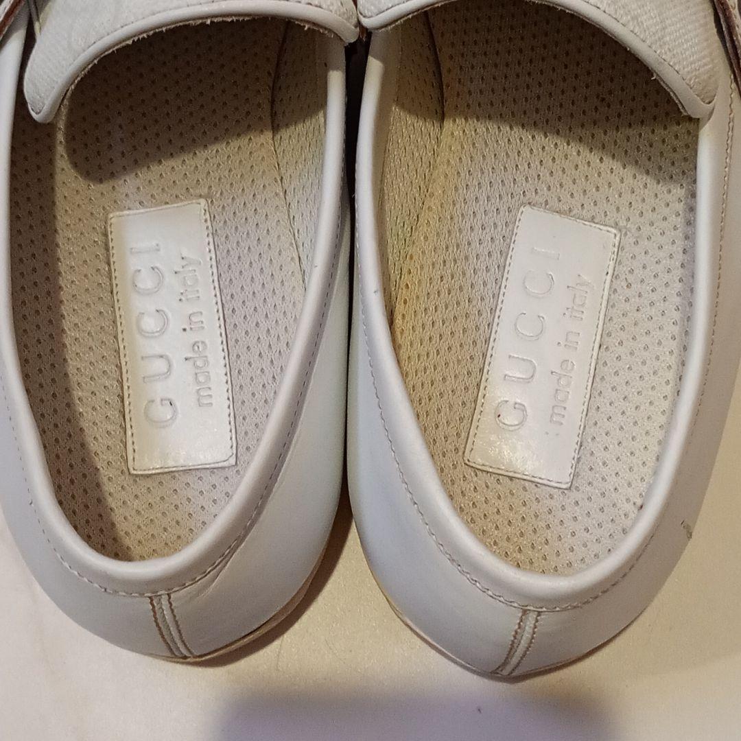 【美品】GUCCI　ローファー　スリッポン　GG柄　レザー　シェリーライン