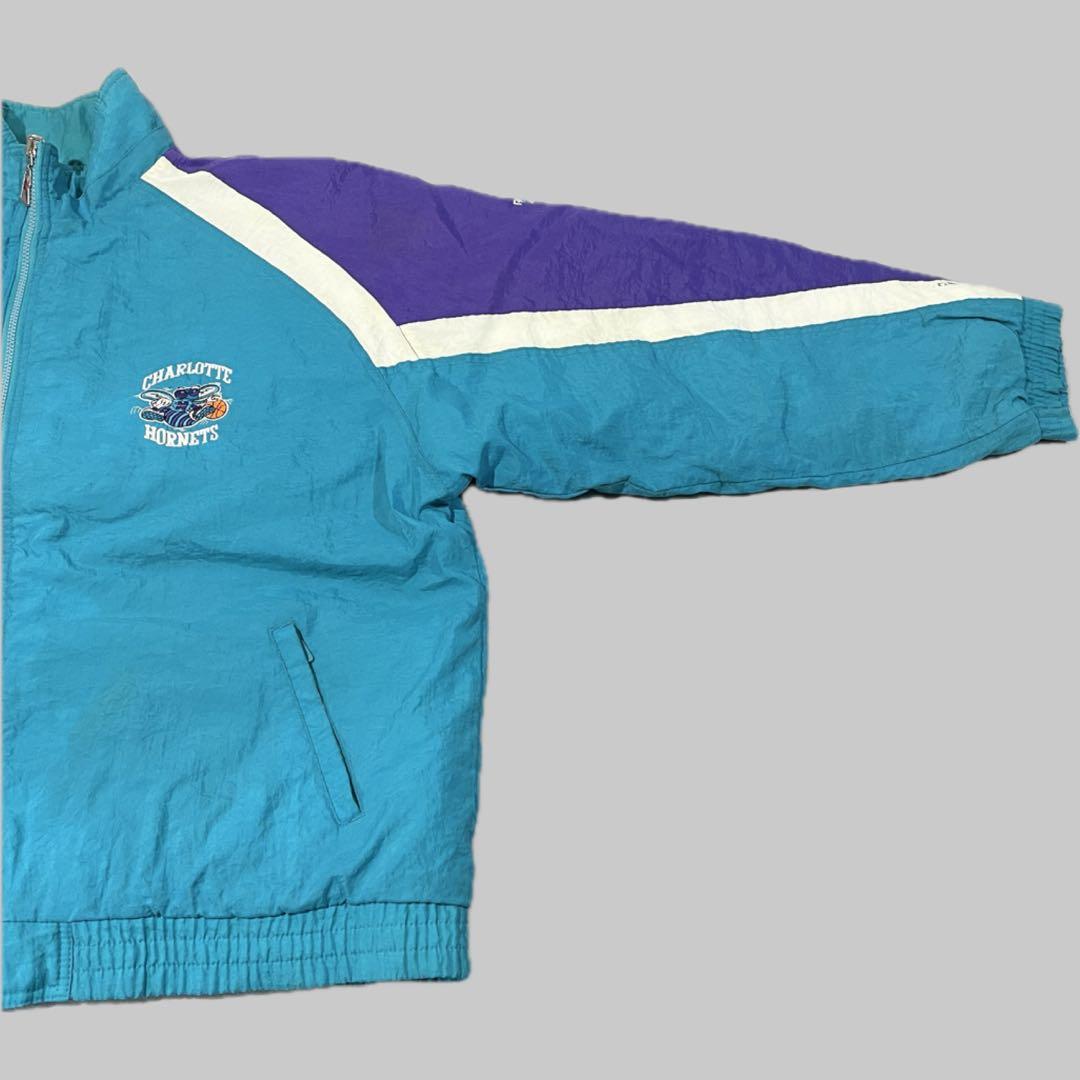【リバーシブル】90sリーボックNBA シャーロット・ホーネッツ中綿JKT/L