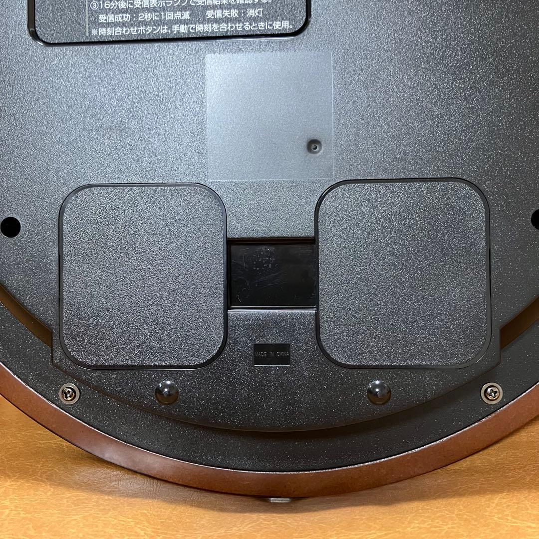 美品 RHYTHM 掛時計 ブラウン枠 リズム 電波 動作確認済 会社 事務所に