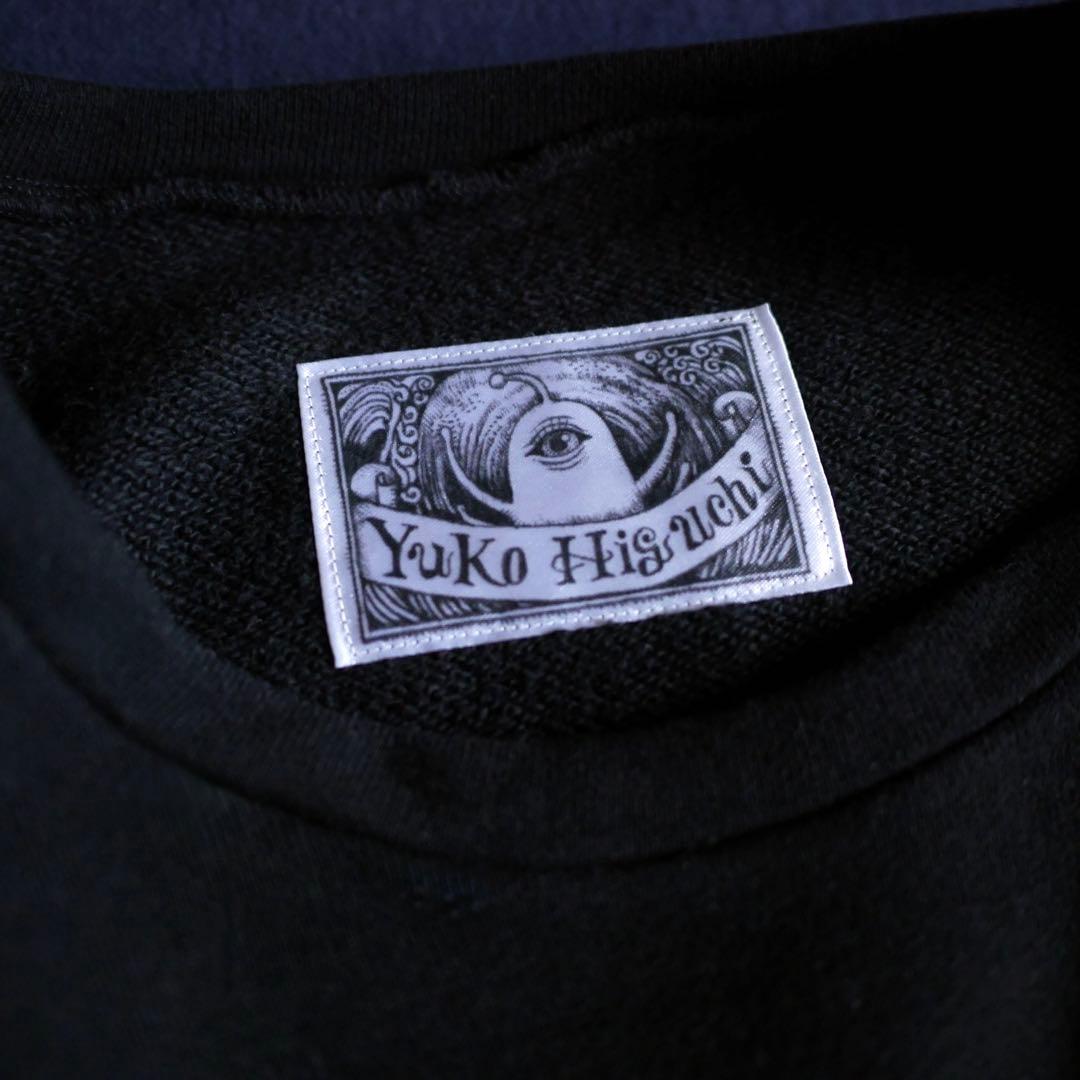 ヒグチユウコ ボリス雑貨店オリジナルスウェット黒 眼花ワッペン付き