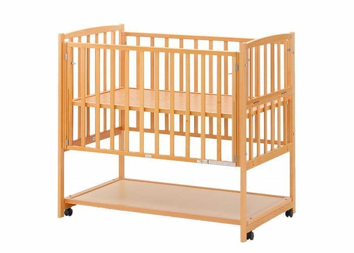 【イーナ】ヤマサキ　ベビーベッド　ツーオープン　ハイタイプ